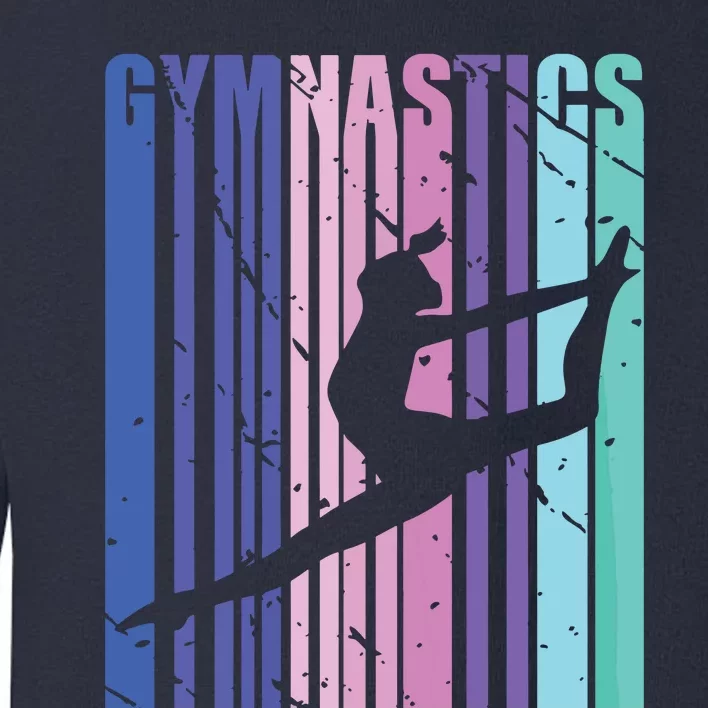 Retro Girl Gymnastics Purple Green Woman Women Gymnast Toddler Sweatshirt