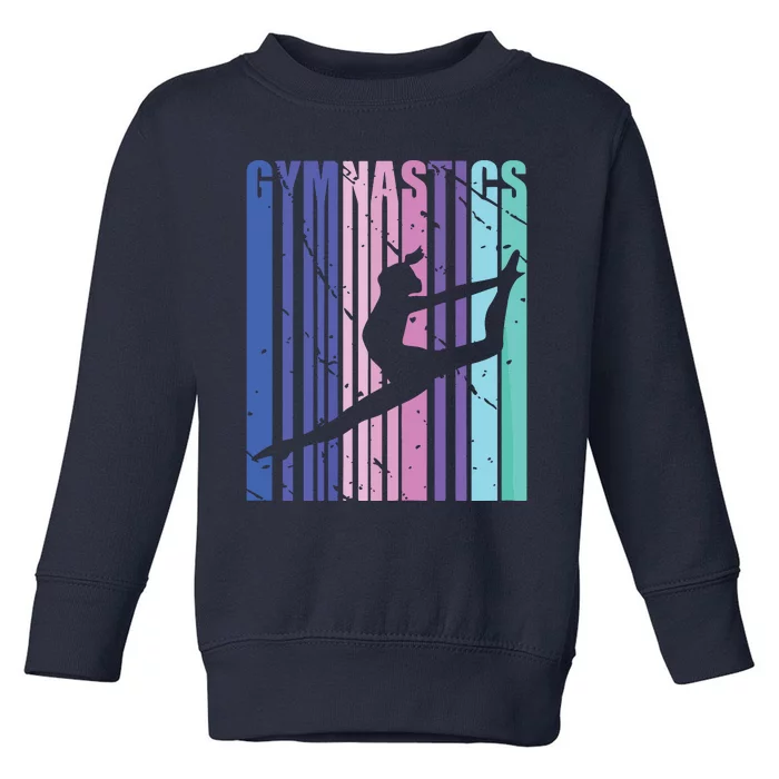 Retro Girl Gymnastics Purple Green Woman Women Gymnast Toddler Sweatshirt