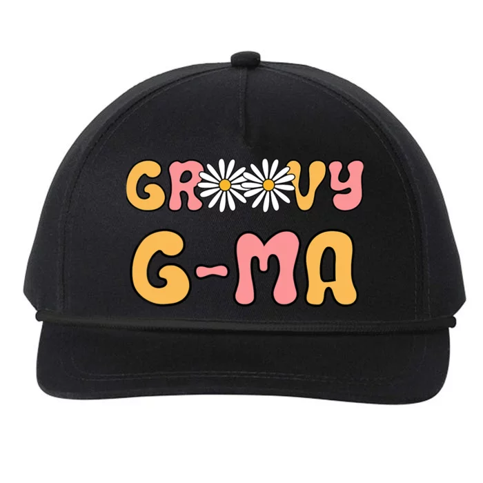 Retro Groovy Gma Grandma Hippie Family Matching Mothers Day Snapback Five-Panel Rope Hat