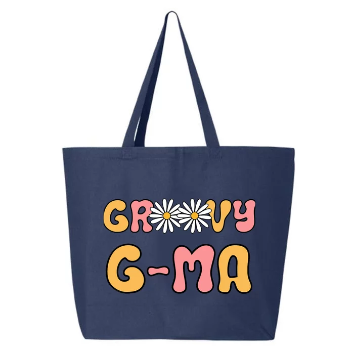 Retro Groovy Gma Grandma Hippie Family Matching Mothers Day 25L Jumbo Tote