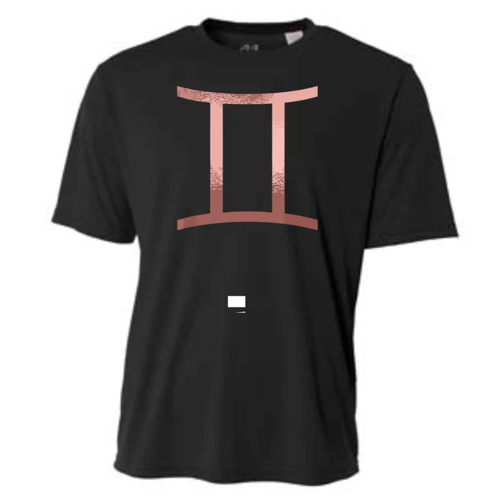 Rose Gold Gemini Twins Symbol Zodiac Star Sign Cooling Performance Crew T-Shirt