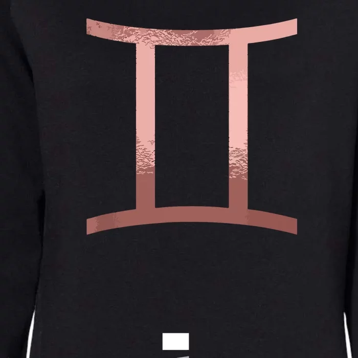 Rose Gold Gemini Twins Symbol Zodiac Star Sign Womens California Wash Sweatshirt