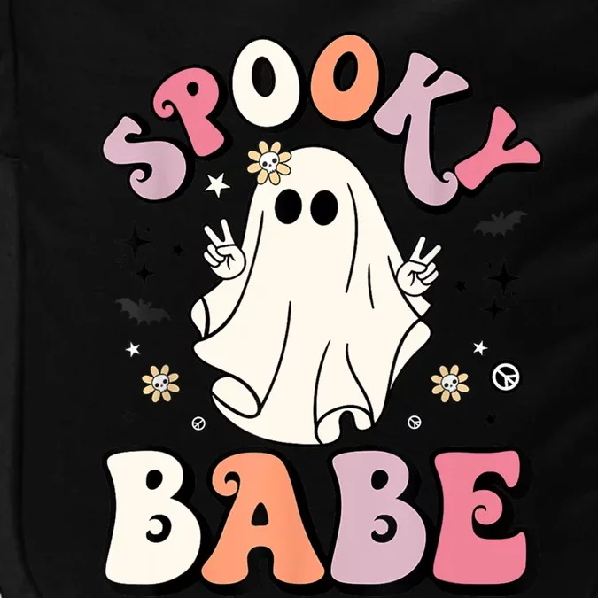 Retro Groovy Ghost Boo Stay Spooky Babe Halloween Costume Gift Impact Tech Backpack