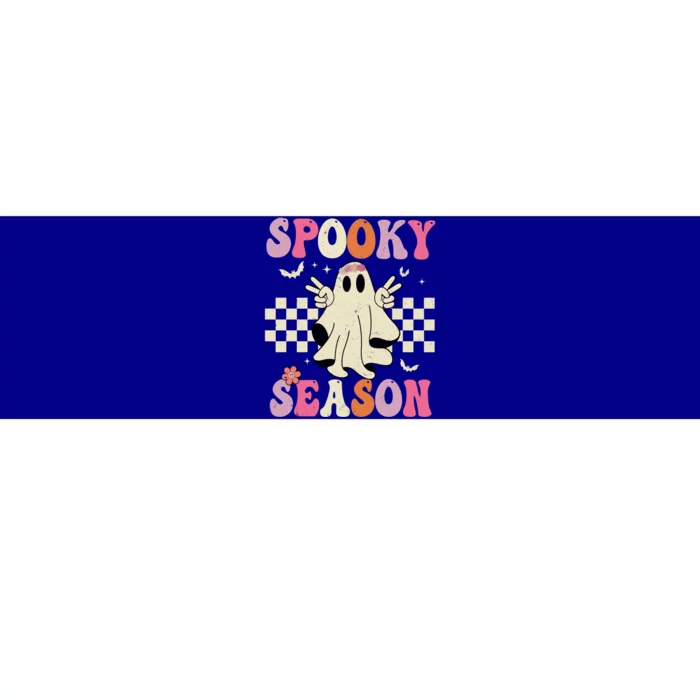 Retro Groovy Ghost Spooky Season Ghost Boo Halloween Costume Cute Gift Bumper Sticker