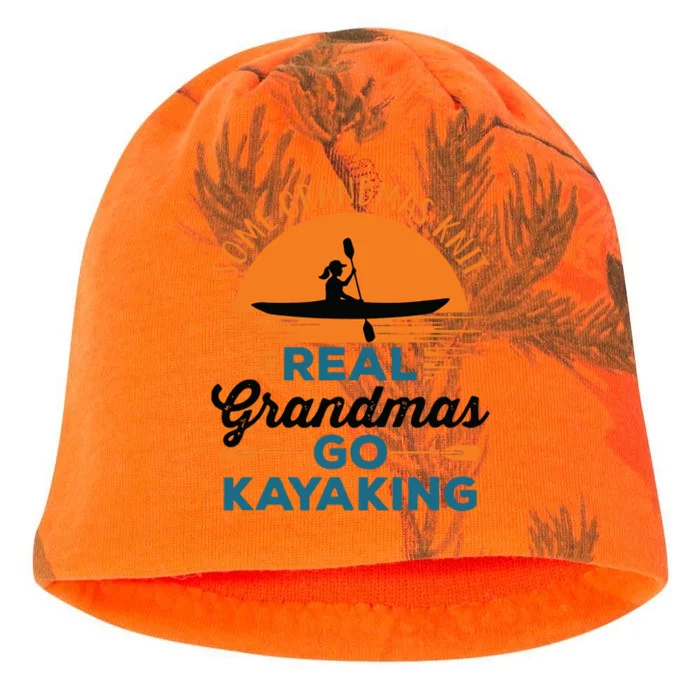 Real Grandmas Go Kayaking Yak Kayak Canoe Kayaker Kati - Camo Knit Beanie