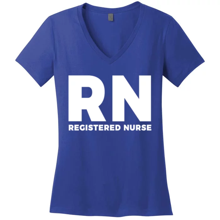 Rn Great Gift Nurse Graduation Gift Women's V-Neck T-Shirt