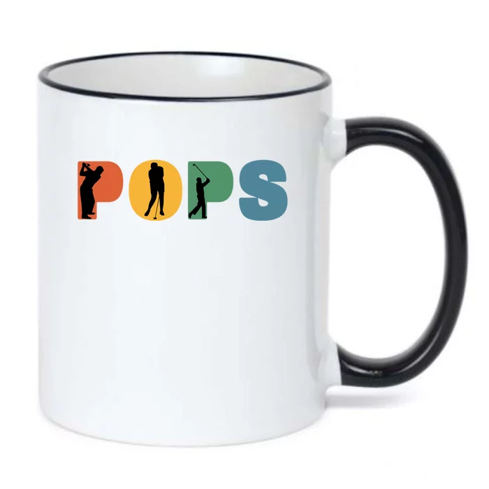 Retro Golf Grandpa Golfer Pops Grandfather Gift Black Color Changing Mug