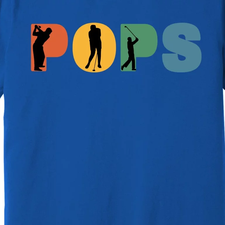 Retro Golf Grandpa Golfer Pops Grandfather Gift Premium T-Shirt