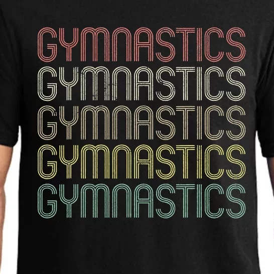 Retro Gymnastics Gymnast Lover Gym Workout Cheerleading Pajama Set