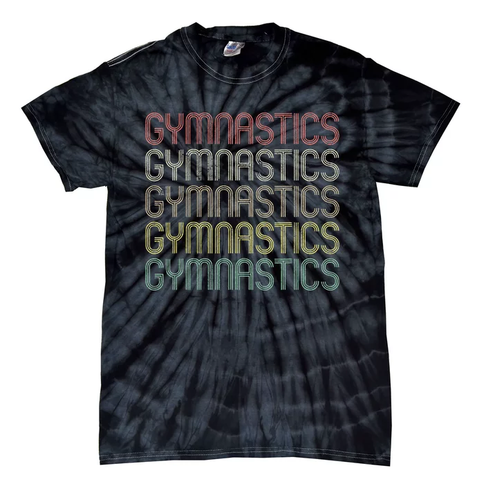 Retro Gymnastics Gymnast Lover Gym Workout Cheerleading Tie-Dye T-Shirt