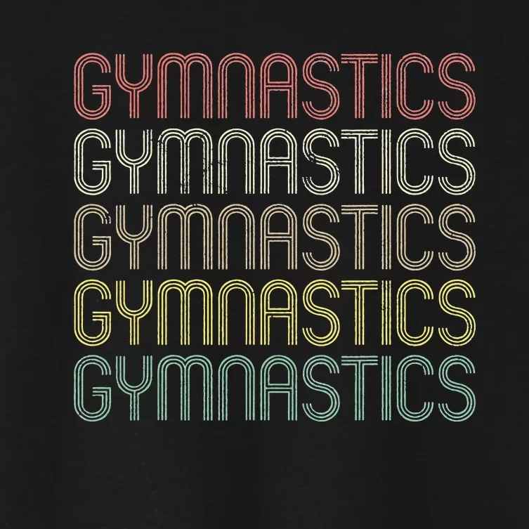 Retro Gymnastics Gymnast Lover Gym Workout Cheerleading Women's Crop Top Tee