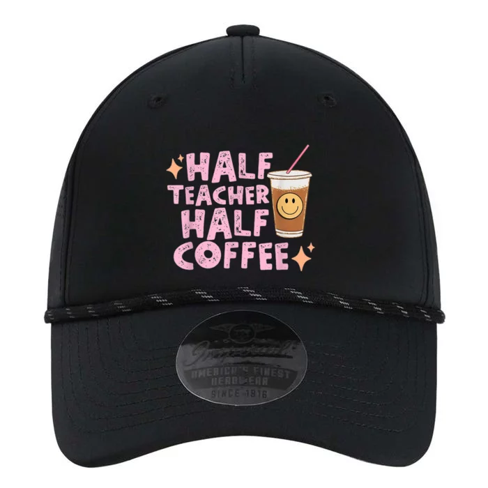 Retro Groovy Half Teacher Half Coffee Happy Teacher's Day Performance The Dyno Cap