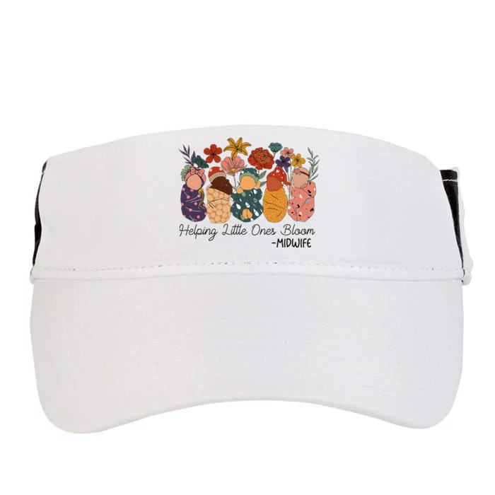 Retro Groovy Helping Little Ones Bloom Babies Flower Midwife Adult Drive Performance Visor