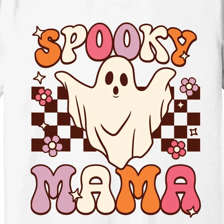 Retro Groovy Halloween Ghost Spooky Mama Costume Premium T-Shirt