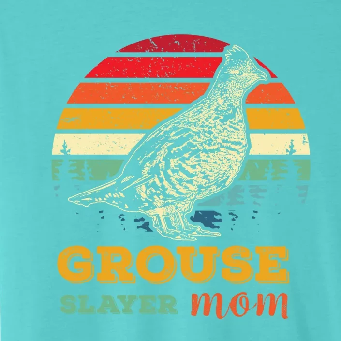 Ruffed Grouse Hunter Mom Gift Grouse Bird Hunting Mother Gift ChromaSoft Performance T-Shirt