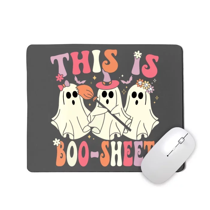 Retro Groovy Halloween Ghost This Is Boosheet Costume Gift Mousepad