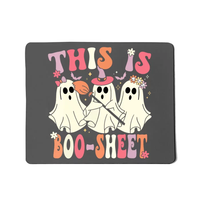 Retro Groovy Halloween Ghost This Is Boosheet Costume Gift Mousepad