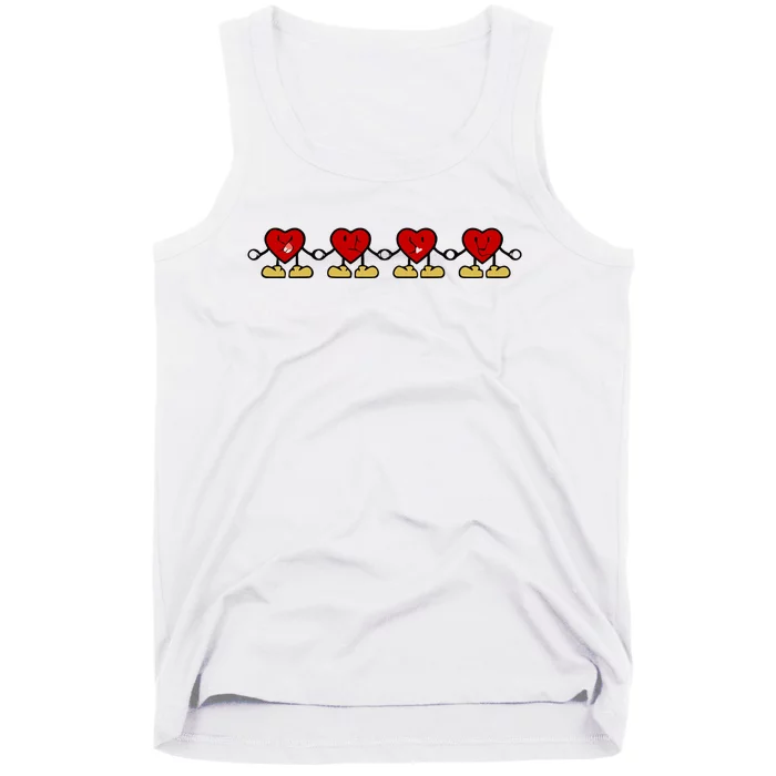 Retro Groovy Heart U R Not Alone Tank Top