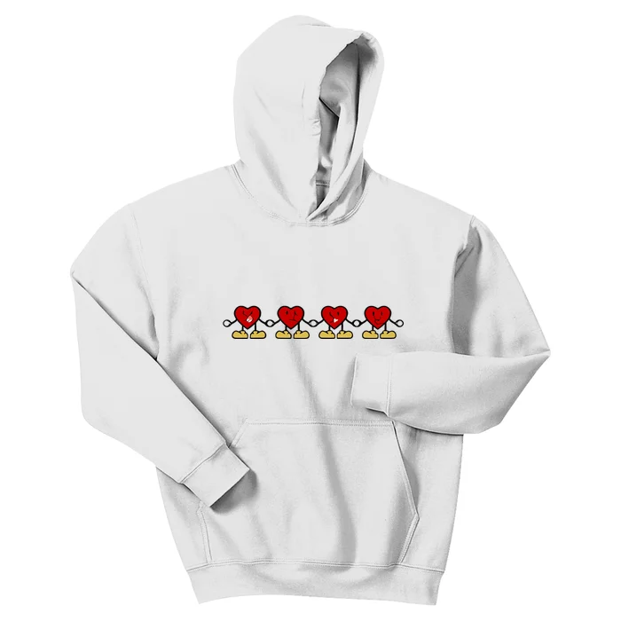 Retro Groovy Heart U R Not Alone Kids Hoodie