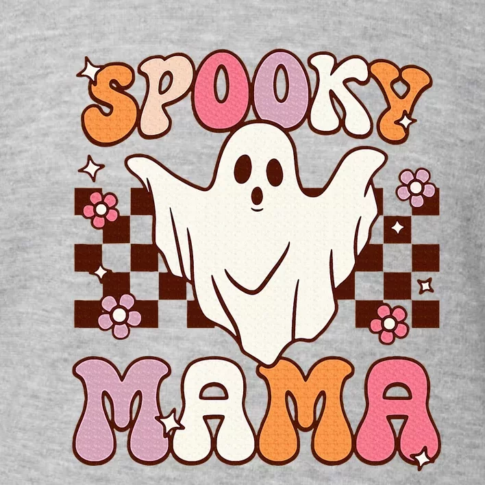 Retro Groovy Halloween Ghost Spooky Mama Costume Toddler Sweatshirt