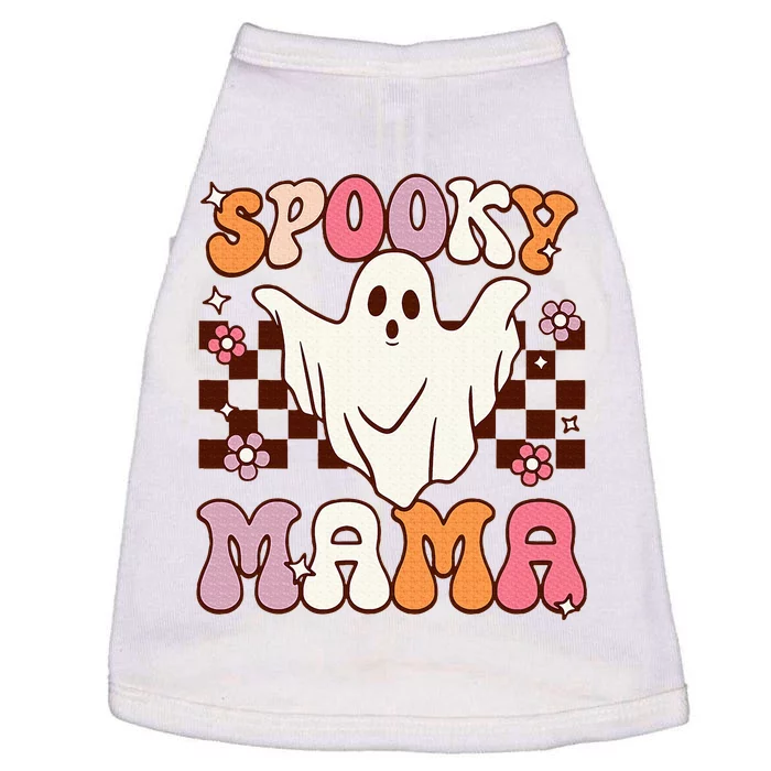 Retro Groovy Halloween Ghost Spooky Mama Costume Doggie Tank