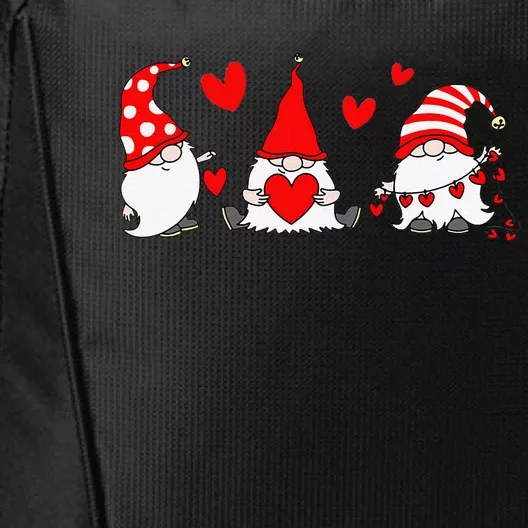 Red Gnomes Hearts Happy Valentines Day Funny Gnome Lover City Backpack