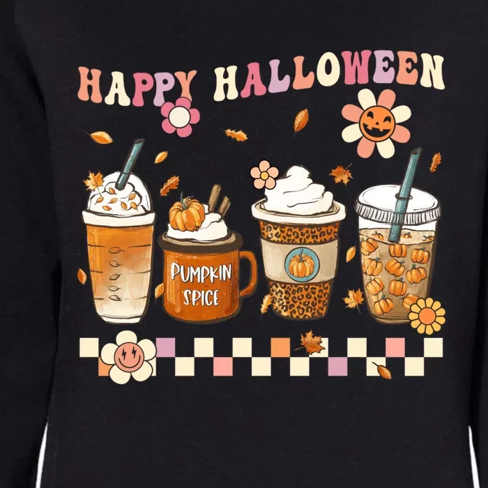 Retro Groovy Horror Fall Movie Coffee Hippie Halloween Witch Meaningful Gift Womens California Wash Sweatshirt