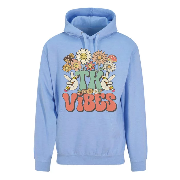 Retro Groovy Hippie Wildflower Daisy Tk Teachers Girl Gift Unisex Surf Hoodie