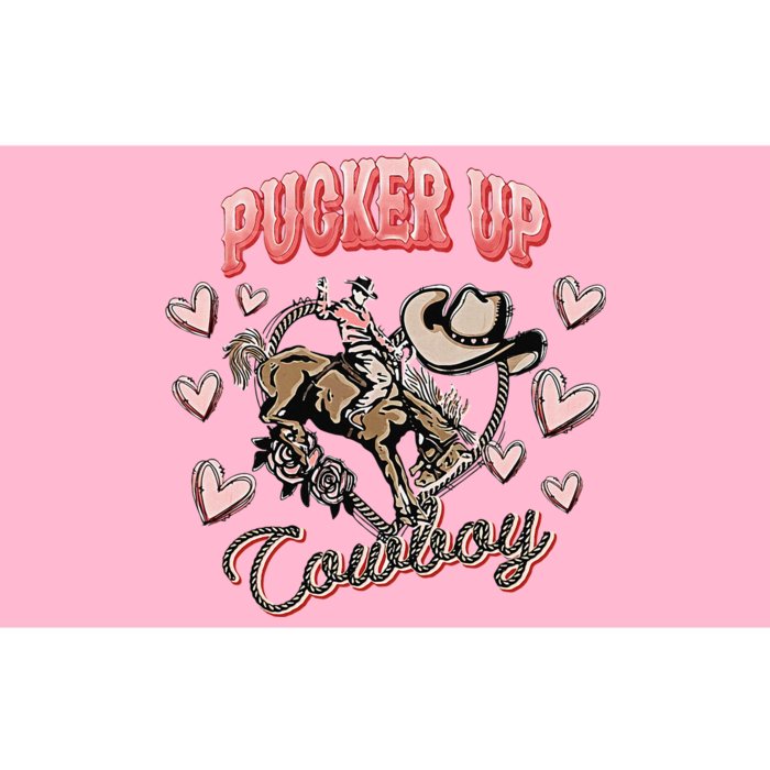 Retro Groovy Howdy Valentines Cowboy Hat Pucker Up! Bumper Sticker