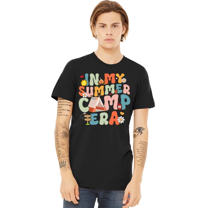 Retro Groovy In My Summer Camp Era Summer Camp Camping Funny Christmas In July Premium T-Shirt