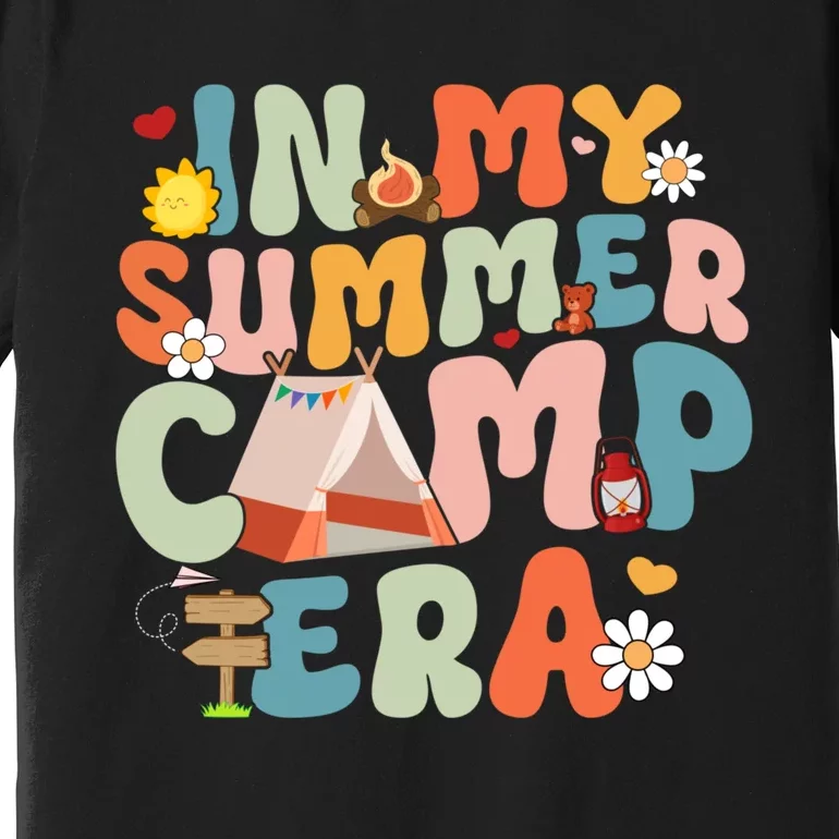 Retro Groovy In My Summer Camp Era Summer Camp Camping Funny Christmas In July Premium T-Shirt