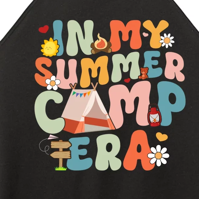 Retro Groovy In My Summer Camp Era Summer Camp Camping Funny Christmas In July Women’s Perfect Tri Rocker Tank