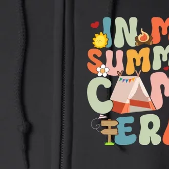 Retro Groovy In My Summer Camp Era Summer Camp Camping Funny Christmas In July Full Zip Hoodie