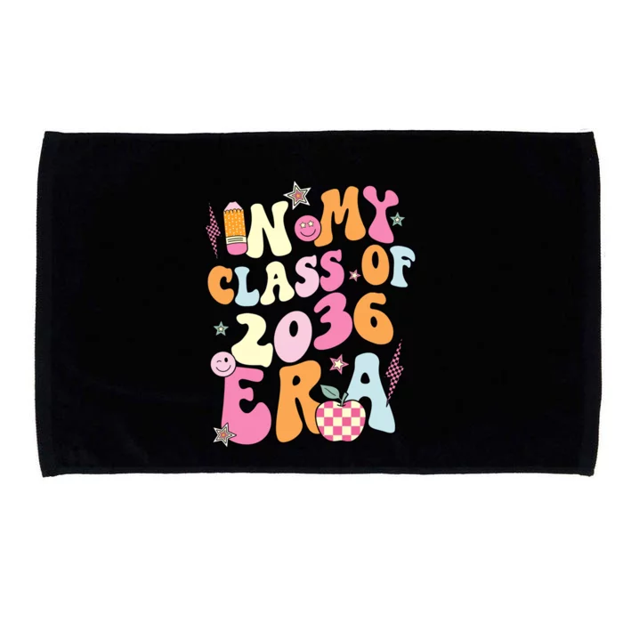 Retro Groovy In My Class Of 2036 Era Class Of 2036 Graduate Gift Microfiber Hand Towel