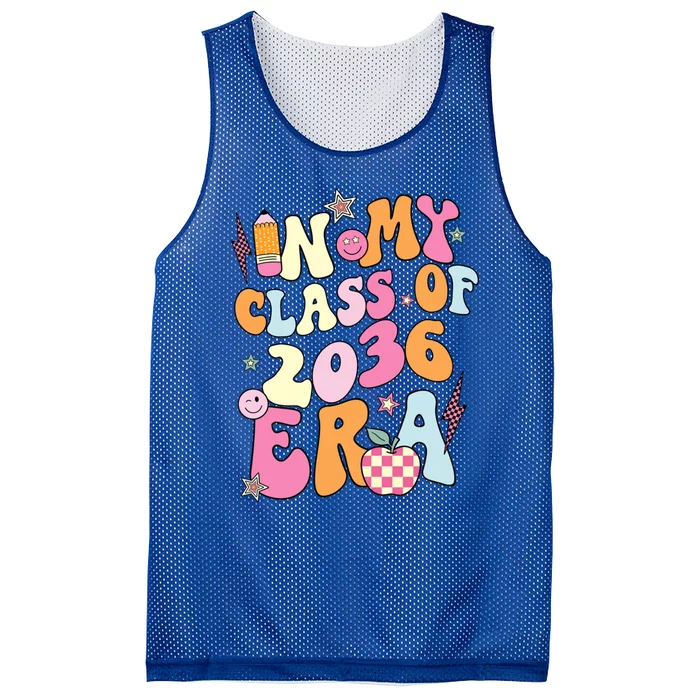 Retro Groovy In My Class Of 2036 Era Class Of 2036 Graduate Gift Mesh Reversible Basketball Jersey Tank