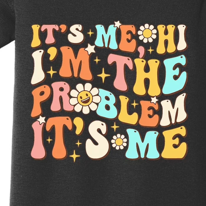 Retro Groovy I'm A Problem Sarcasm Humor Funny Cute Baby Bodysuit