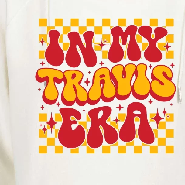 Retro Groovy In My Travis Era Womens Funnel Neck Pullover Hood