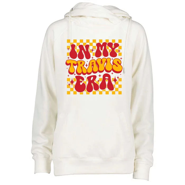 Retro Groovy In My Travis Era Womens Funnel Neck Pullover Hood