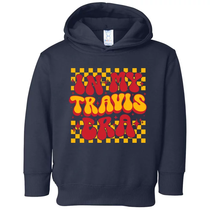 Retro Groovy In My Travis Era Toddler Hoodie