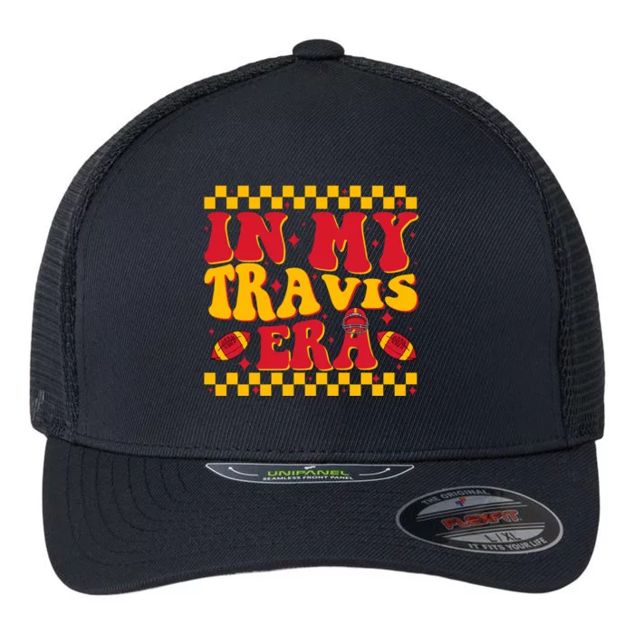 Retro Groovy In My Travis Era Flexfit Unipanel Trucker Cap