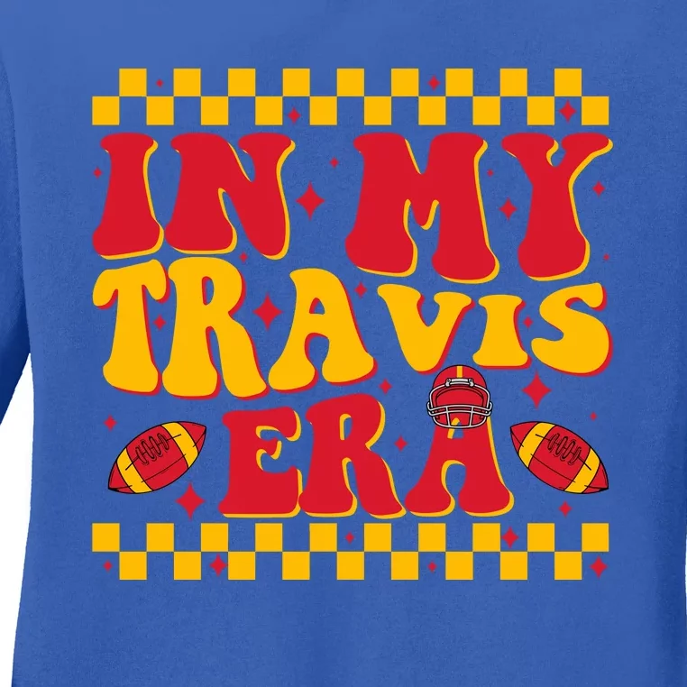 Retro Groovy In My Travis Era Ladies Long Sleeve Shirt