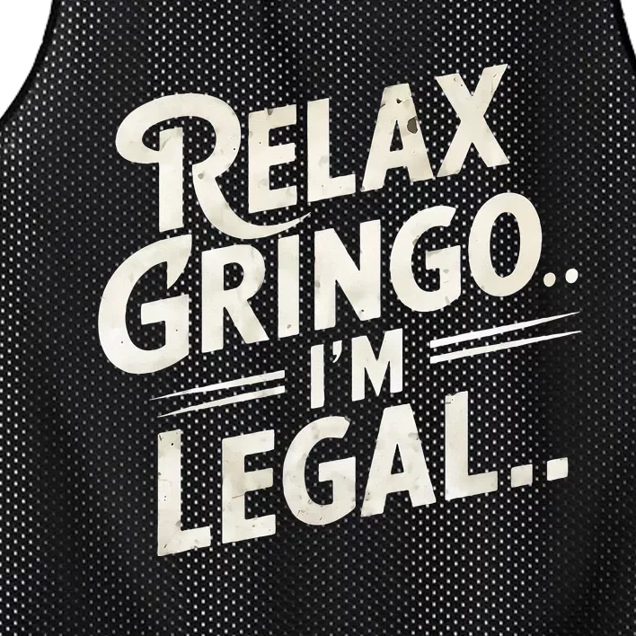 Relax Gringo Im Legal Mesh Reversible Basketball Jersey Tank