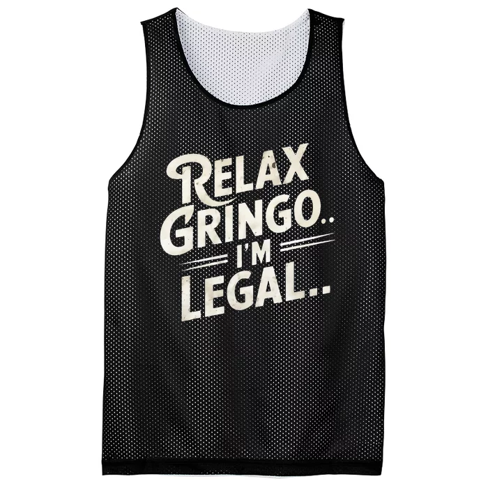 Relax Gringo Im Legal Mesh Reversible Basketball Jersey Tank