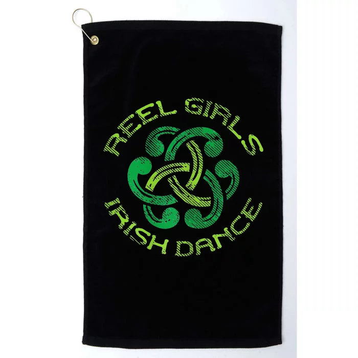 Reel Girls Irish Dance St Patricks Day Ceili Dancer Platinum Collection Golf Towel