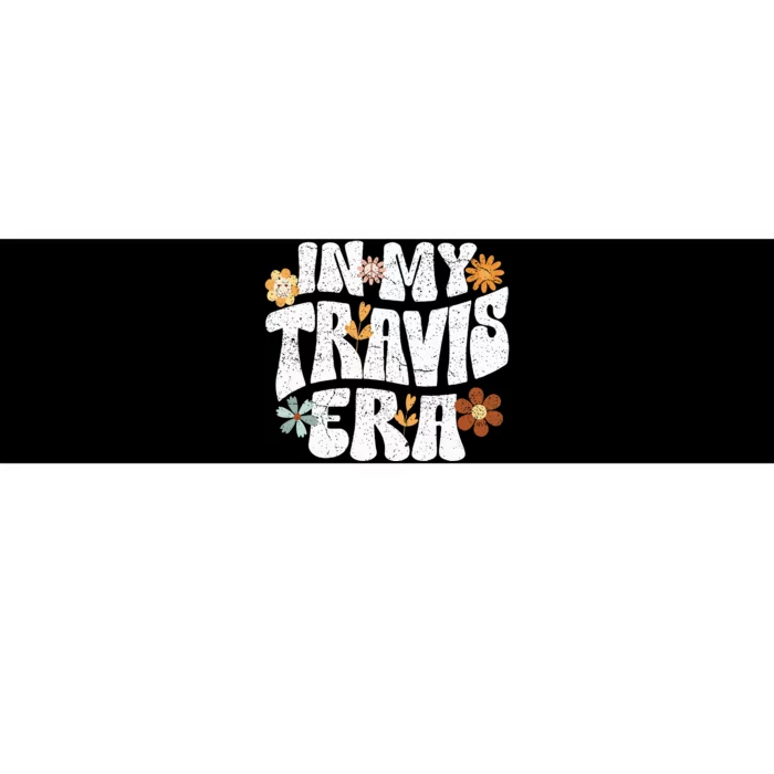 Retro Groovy In My Travis Era Bumper Sticker