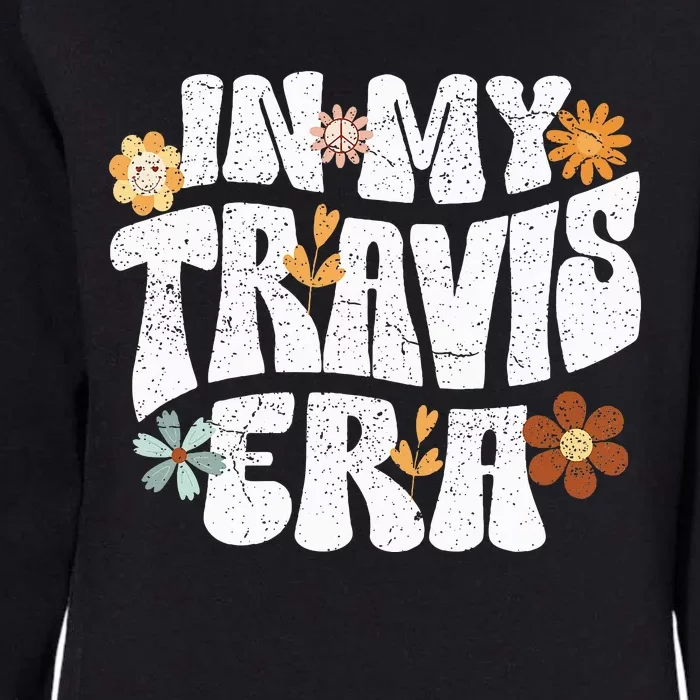 Retro Groovy In My Travis Era Womens California Wash Sweatshirt