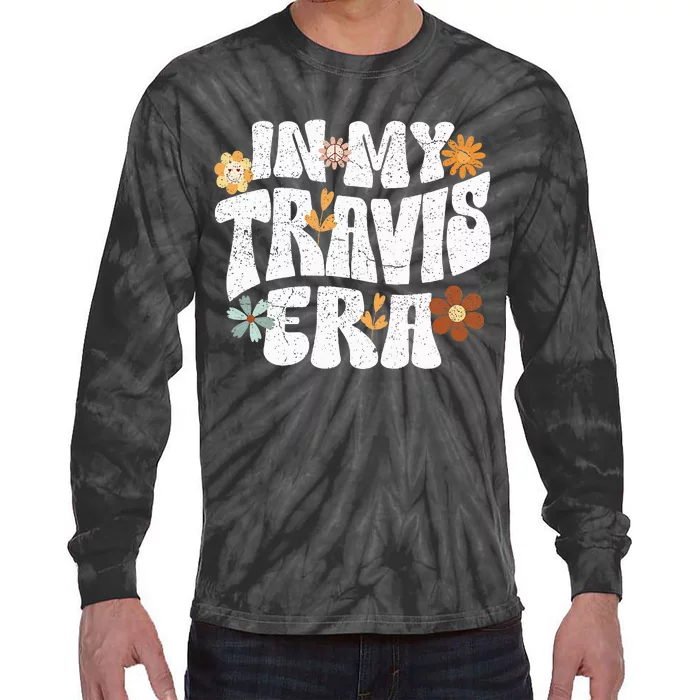 Retro Groovy In My Travis Era Tie-Dye Long Sleeve Shirt