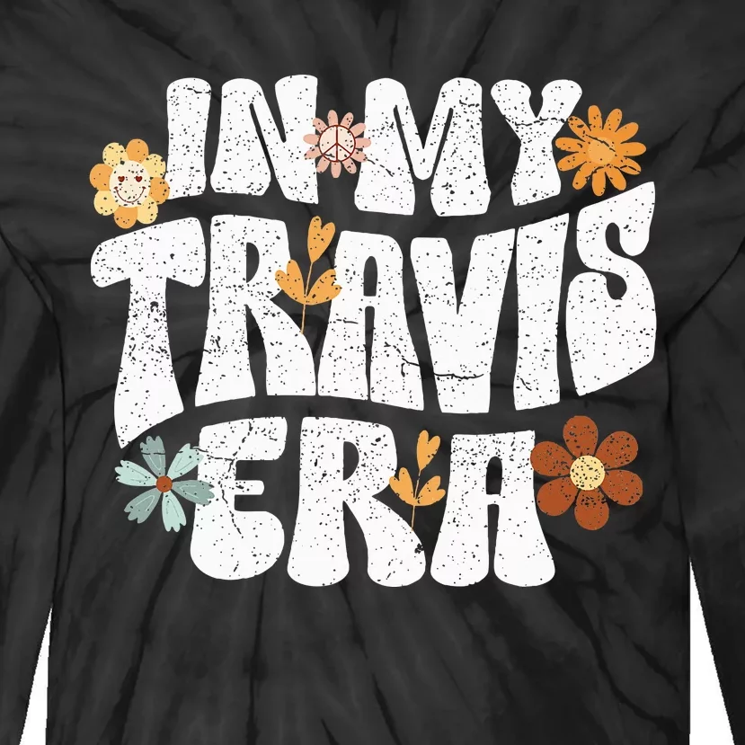 Retro Groovy In My Travis Era Tie-Dye Long Sleeve Shirt