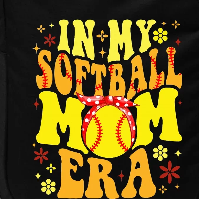 Retro Groovy In My Softball Mom Era Softball Mama Mom Life Impact Tech Backpack