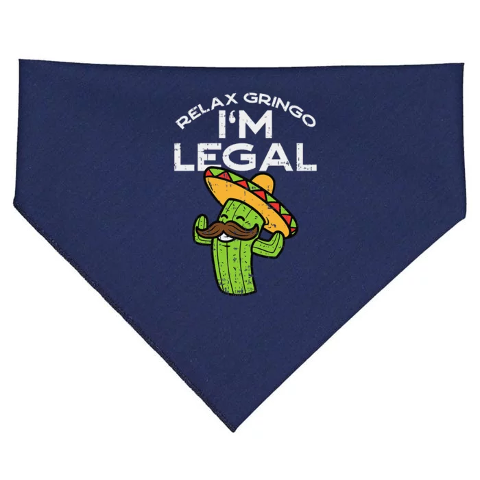 Relax Gringo Im Legal Funny Cinco De Mayo Mexican Immigrant USA-Made Doggie Bandana